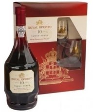 Royal Oporto 10 years gift package and 2 glasses